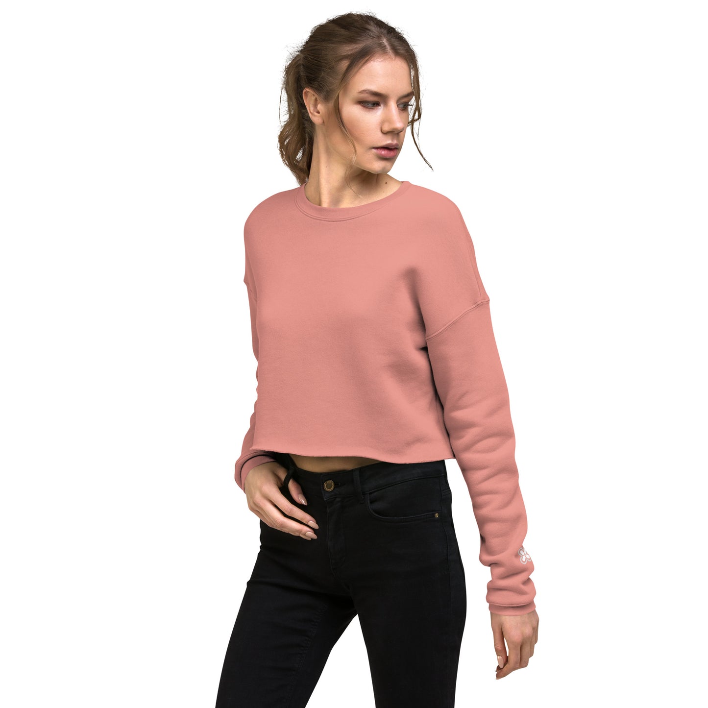 L-O-V-E Scarp-book Crop Sweatshirt