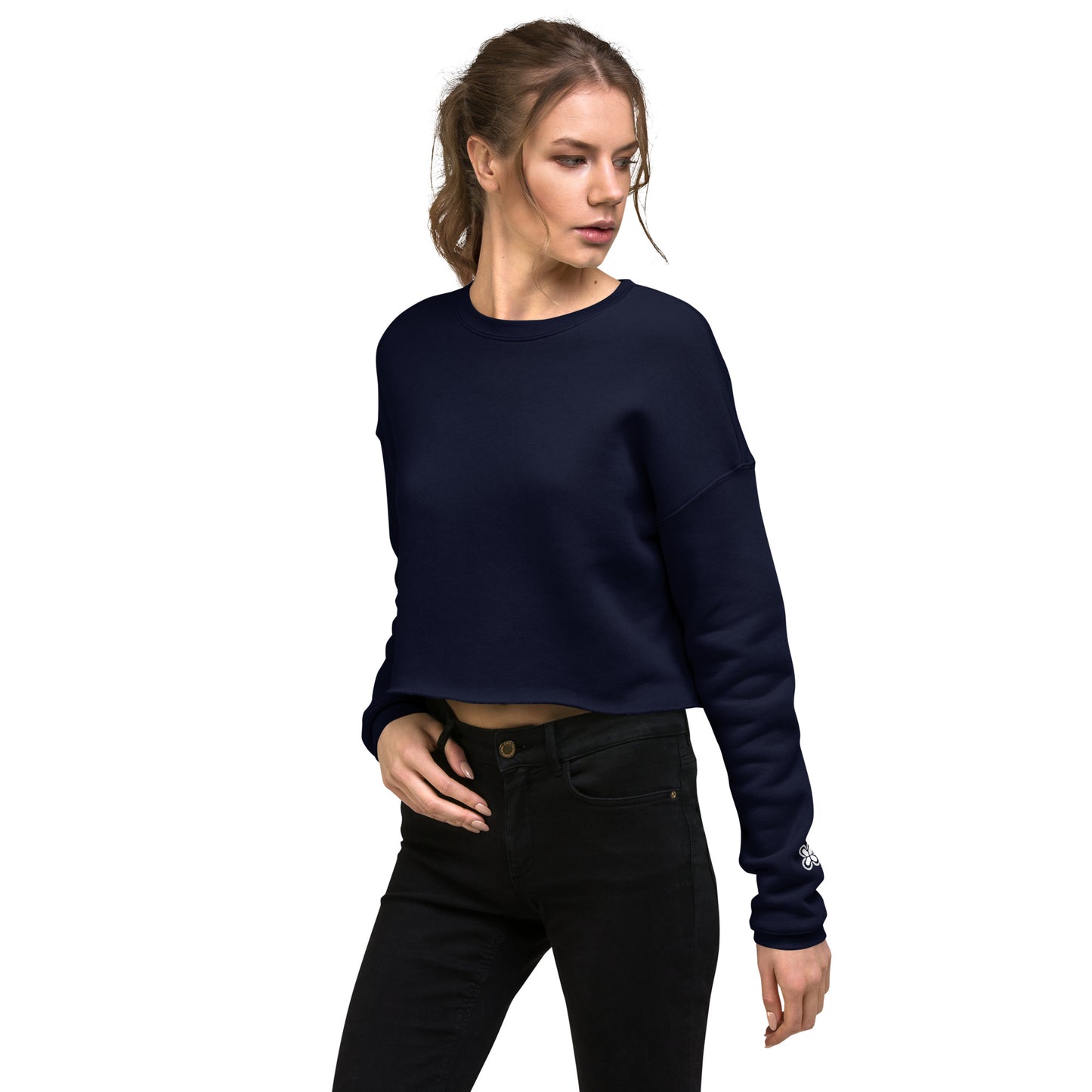 L-O-V-E Scarp-book Crop Sweatshirt
