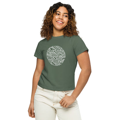 Women’s Waves high-waisted t-shirt