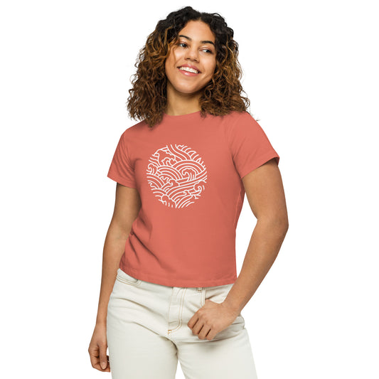 Women’s Waves high-waisted t-shirt