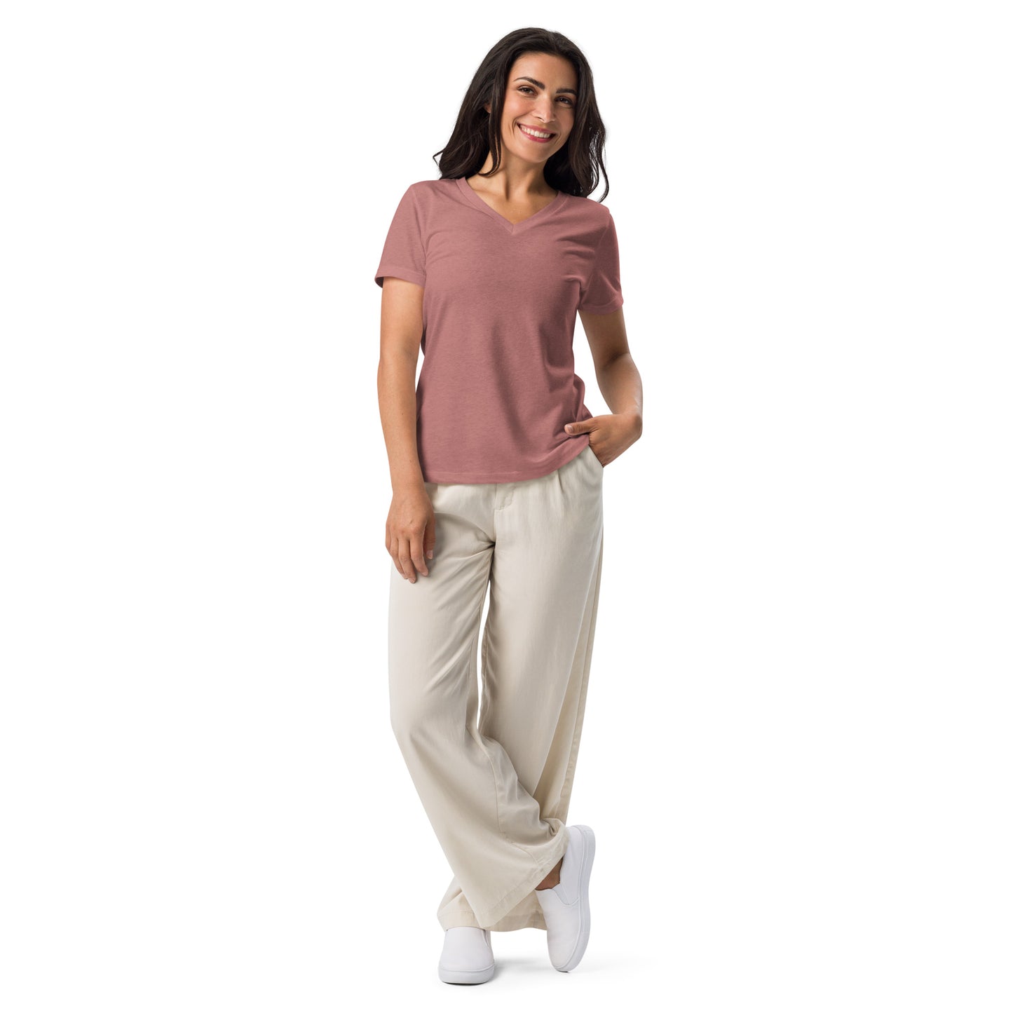 Women’s Plain relaxed v-neck t-shirt