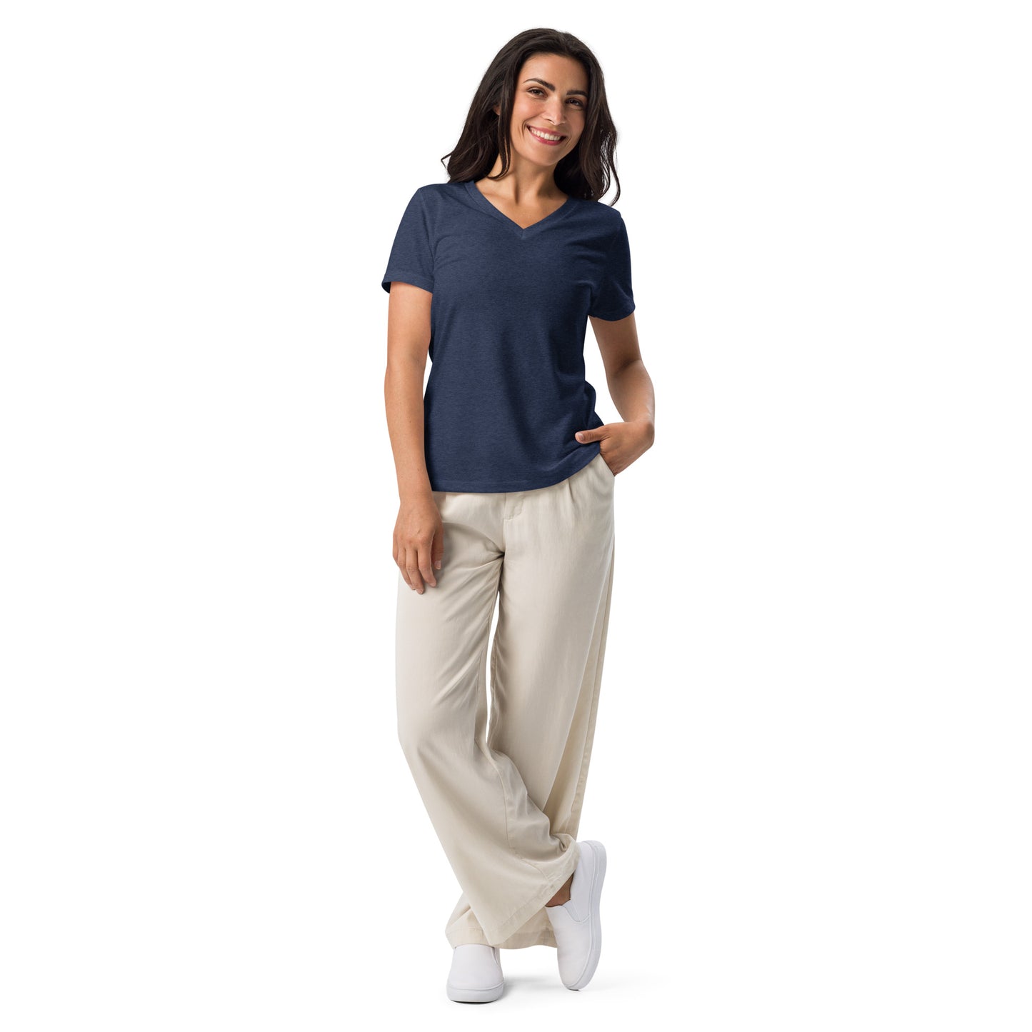 Women’s Plain relaxed v-neck t-shirt