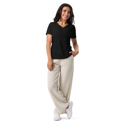 Women’s Plain relaxed v-neck t-shirt