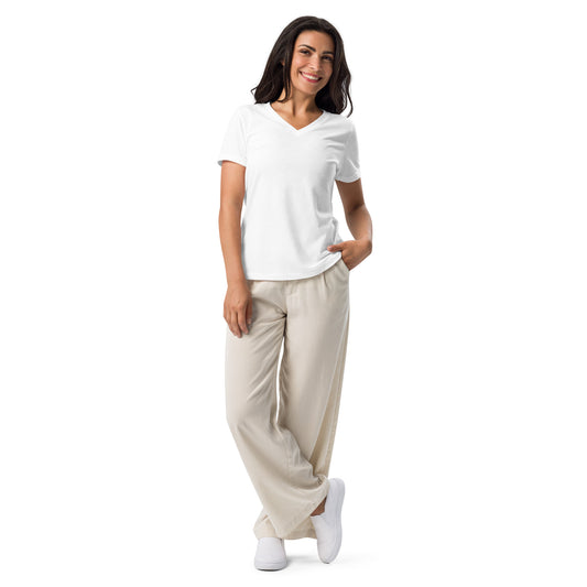 Women’s Plain relaxed v-neck t-shirt