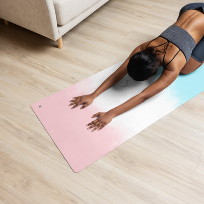 Pink and blue gradient Yoga mat