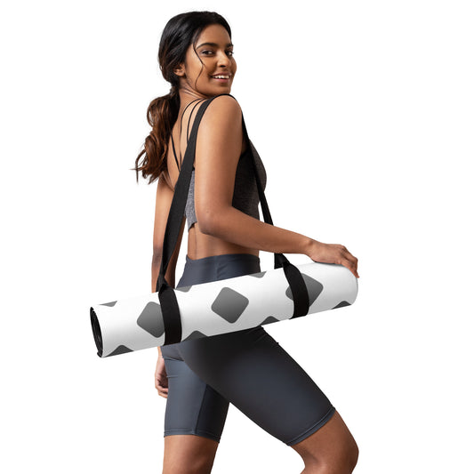 Grey-White Diamond Gradient Yoga mat