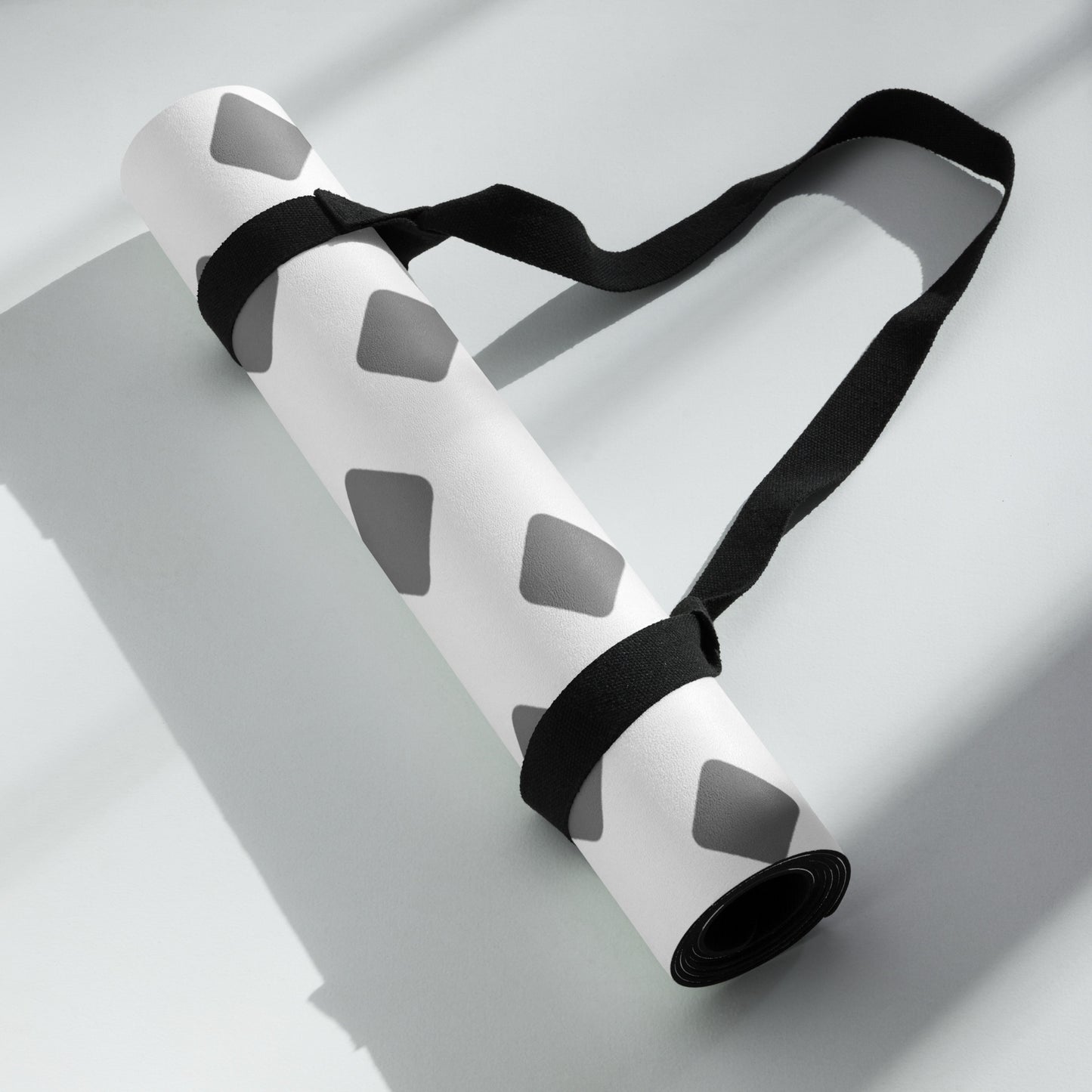 Grey-White Diamond Gradient Yoga mat