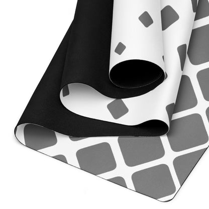 Grey-White Diamond Gradient Yoga mat