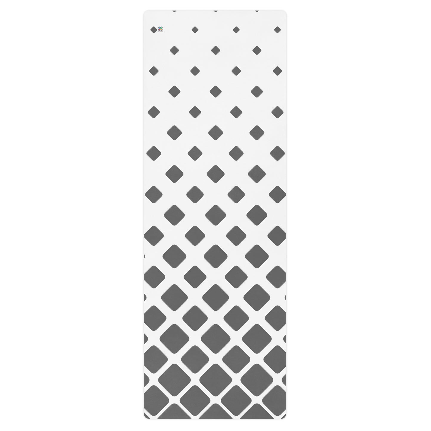 Grey-White Diamond Gradient Yoga mat