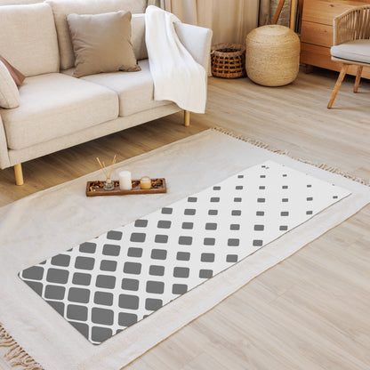 Grey-White Diamond Gradient Yoga mat