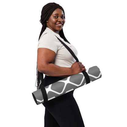Grey-White Diamond Gradient Yoga mat