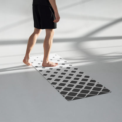 Grey-White Diamond Gradient Yoga mat