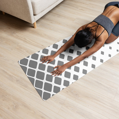 Grey-White Diamond Gradient Yoga mat